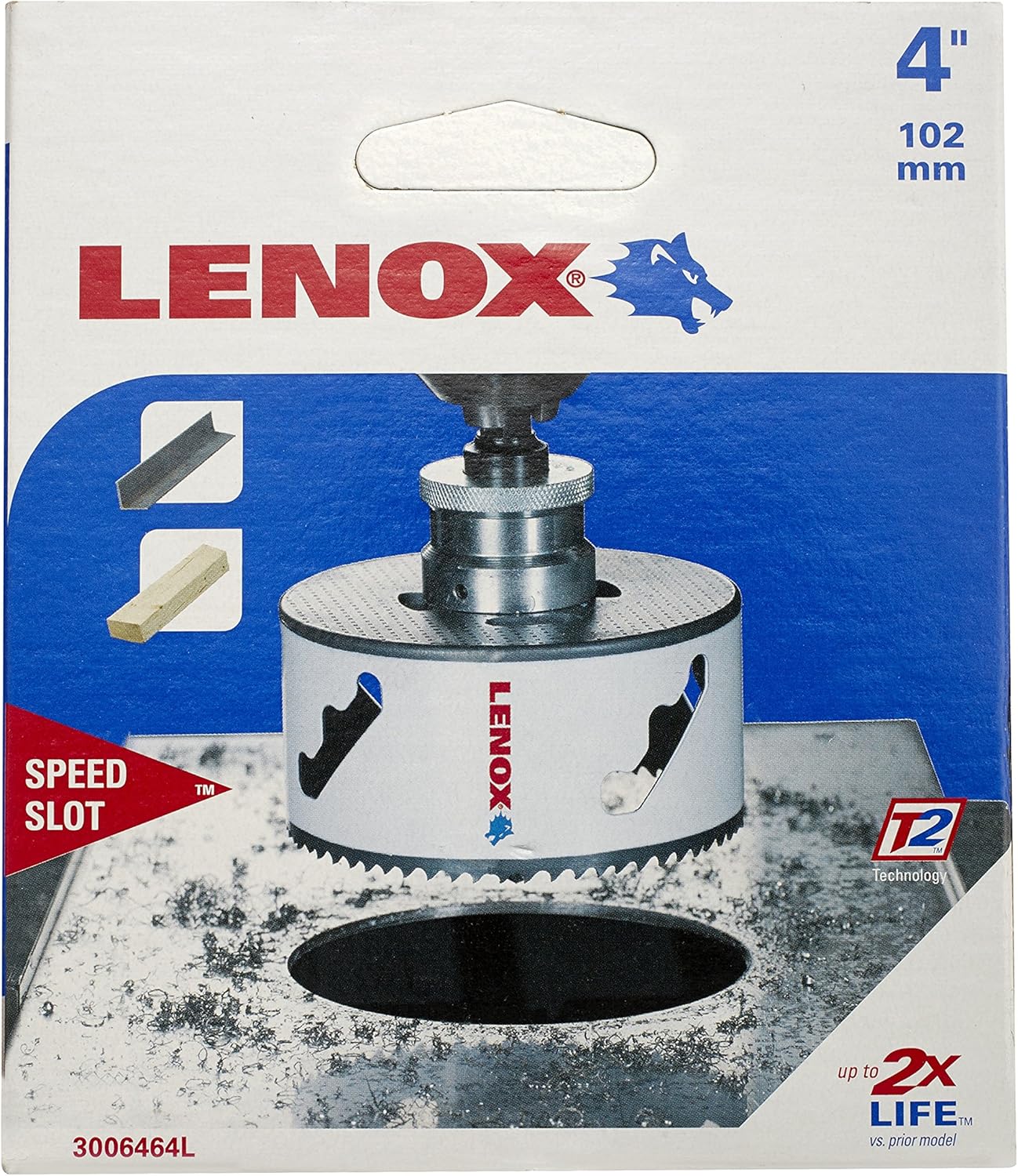 LENOX Lenox 3006464L Bi-Metal Speed Slot Hole Saw 4 inch T3 Technology