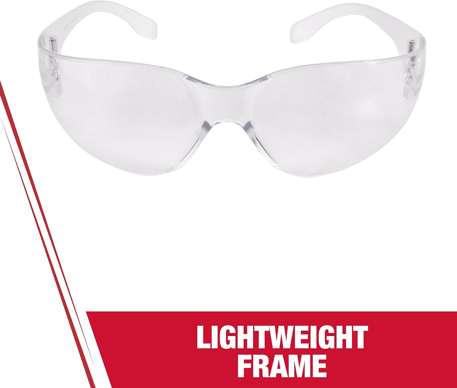 RADIANS Radians MR0110ID Mirage Clear Lens Clear Frame Scratch Resistant Safety Glasses