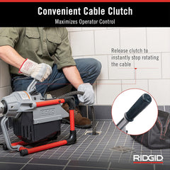 RIDGID RIDGID 66497 K-60SP-SE 120-Volt Compact Sectional Drain Cleaning Machine Kit with 7/8 x 75 Cable and Attachments