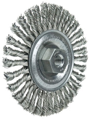 WEILER Weiler 13135 Dualife 4 Diameter Stainless Steel Stringer Bead Twist Knot Wire Wheel Brush