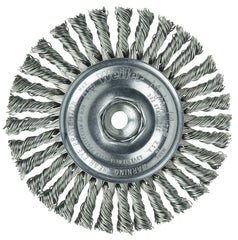 WEILER Weiler 13135 Dualife 4 Diameter Stainless Steel Stringer Bead Twist Knot Wire Wheel Brush
