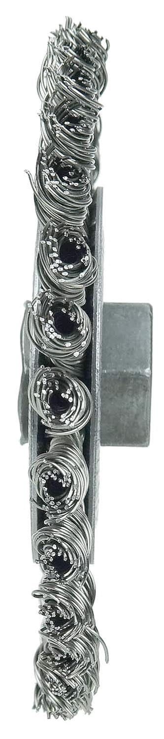 WEILER Weiler 13135 Dualife 4 Diameter Stainless Steel Stringer Bead Twist Knot Wire Wheel Brush