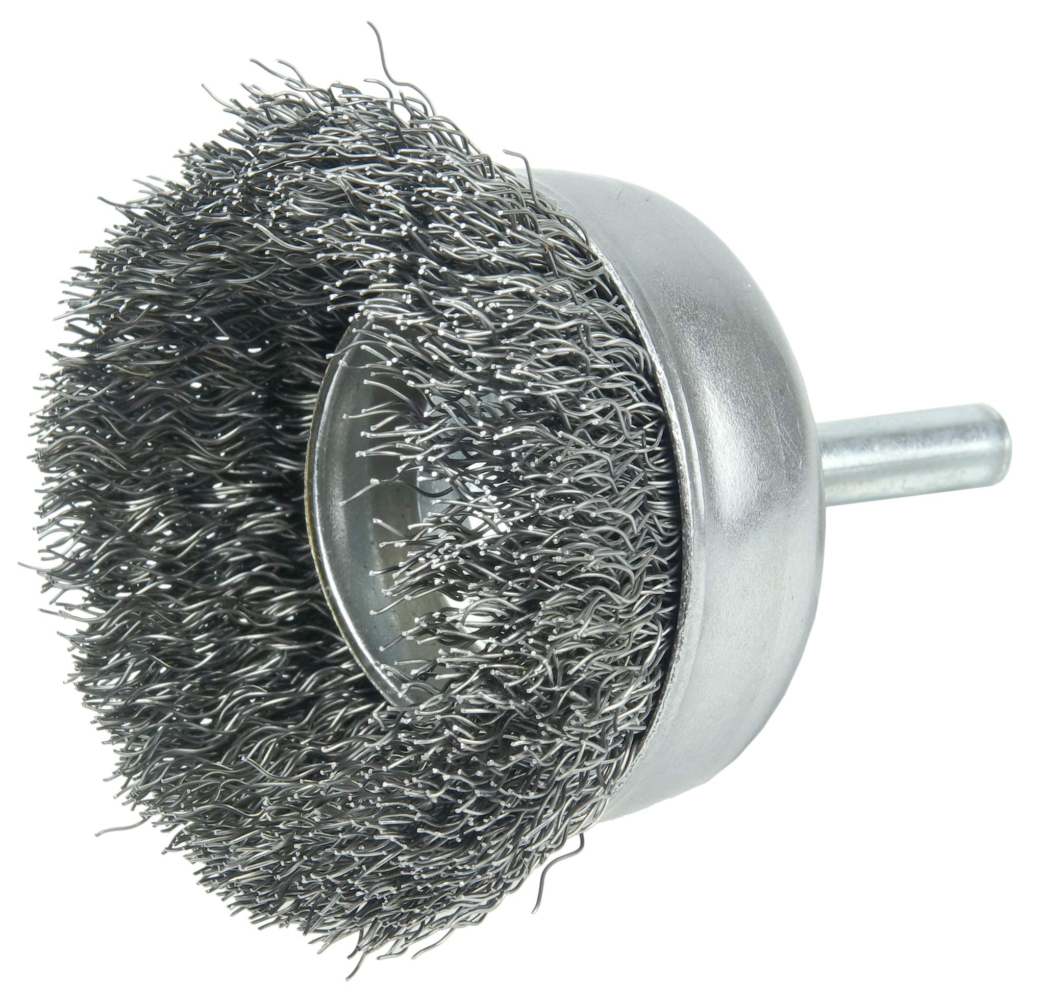 WEILER Weiler 14306 2 Crimped Wire Utility Cup Brush .0118 Steel Fill 1/4 Stem