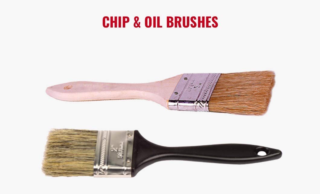 WEILER Weiler 40066 Chip And Oil Brush 1 Inch Width 1-1/2 Inch Trim Length White Bristle Wood Handle