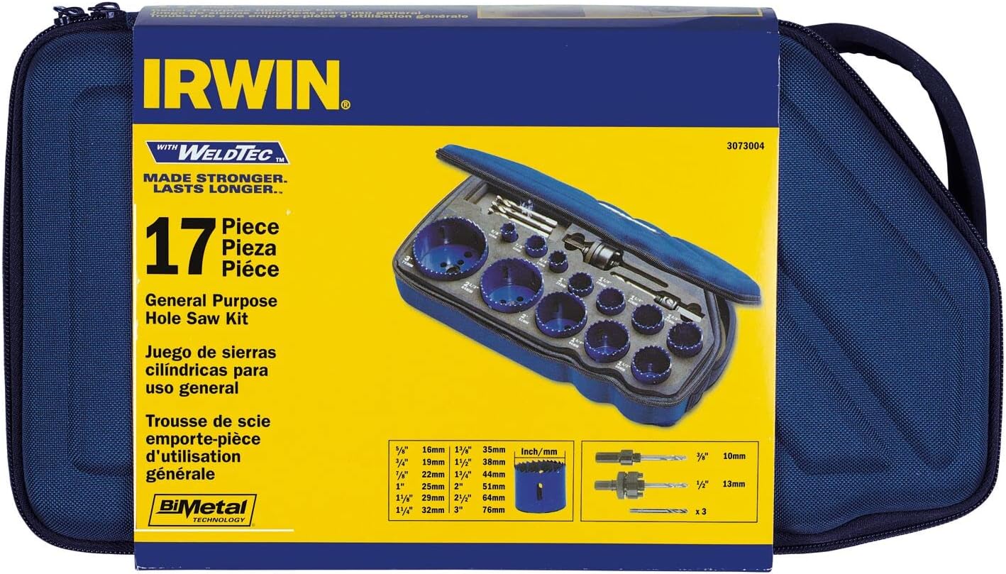 IRWIN Irwin Tools 3073004 Hole Saw Kit 17-Piece Black