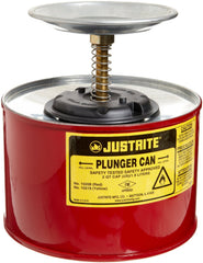 JUSTRITE Justrite 10208 Plunger Dispensing Can, 2 Qt, Red