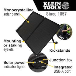 KLEIN TOOLS Klein Tools 29250 60W Portable Solar Panel