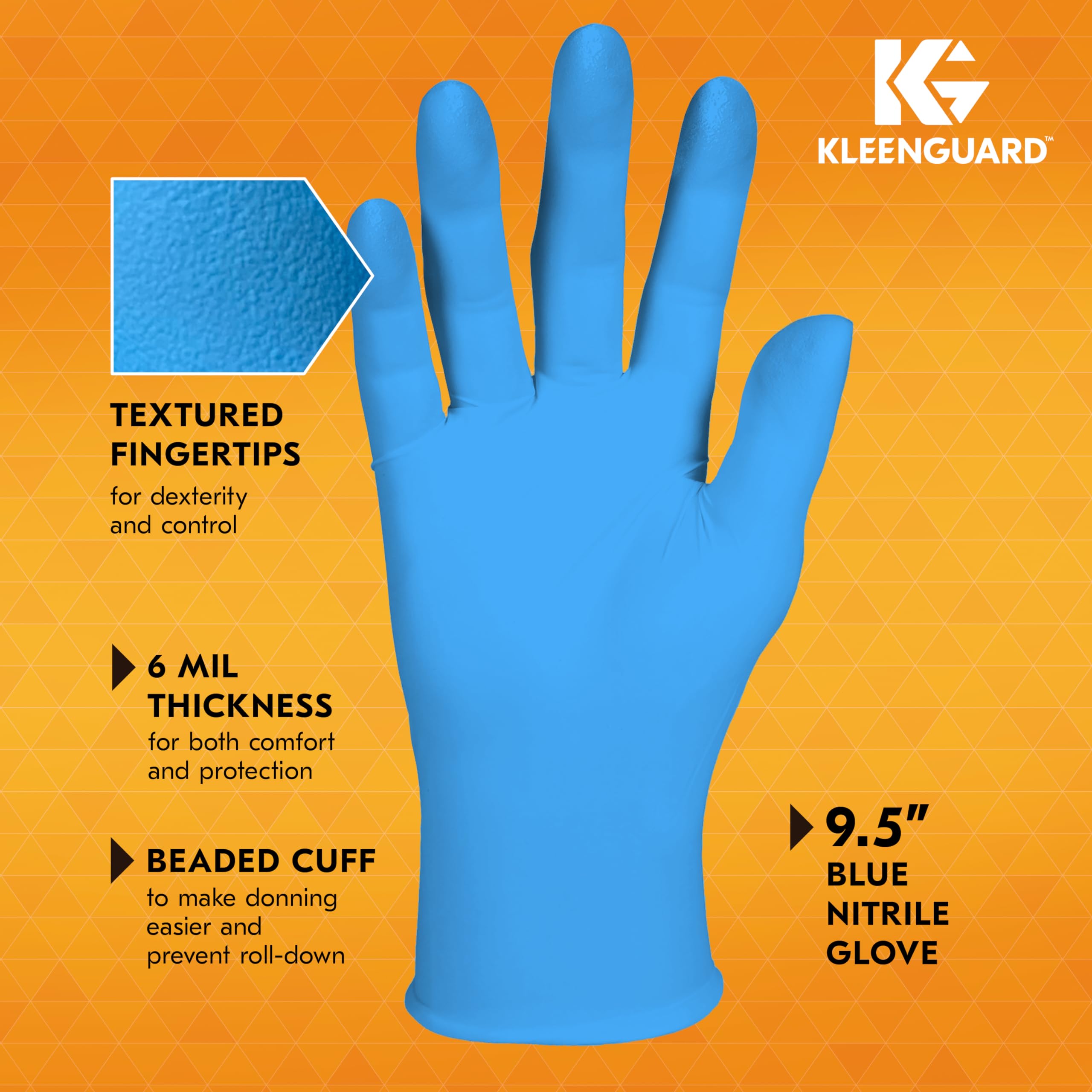 KLEENGUARD Kleenguard 54421 G10 2Pro Blue Nitrile Gloves 6 Mil Small (100 Gloves/Box)