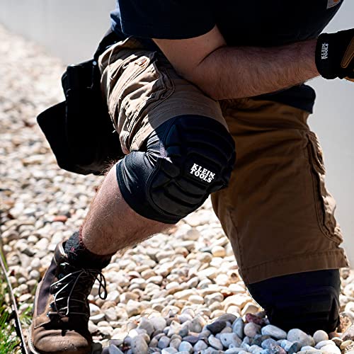 KLEIN TOOLS Klein Tools 60492 Knee Pads Lightweight Padded Knee Sleeves Black M/L