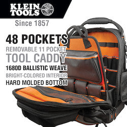 KLEIN TOOLS Klein Tools 55485 Tradesman Pro Tool Master Backpack 19.5-Inch 48 Pockets