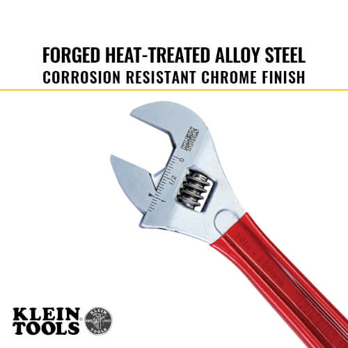 KLEIN TOOLS Klein D507-10 Adjustable Wrench Extra Capacity 10-Inch