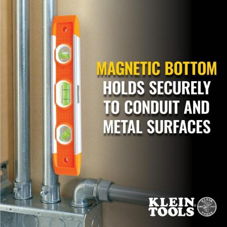 KLEIN TOOLS Klein Tools 935 Torpedo Level 9-Inch with Magnetic Base and V-Groove