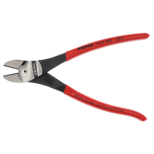 KNIPEX Knipex 74 01 200 High Leverage Diagonal Cutters 8 Inch Plastic Coating