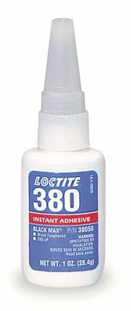 LOCTITE Loctite 135423 380 Toughened Max Instant Adhesive 1 oz Black