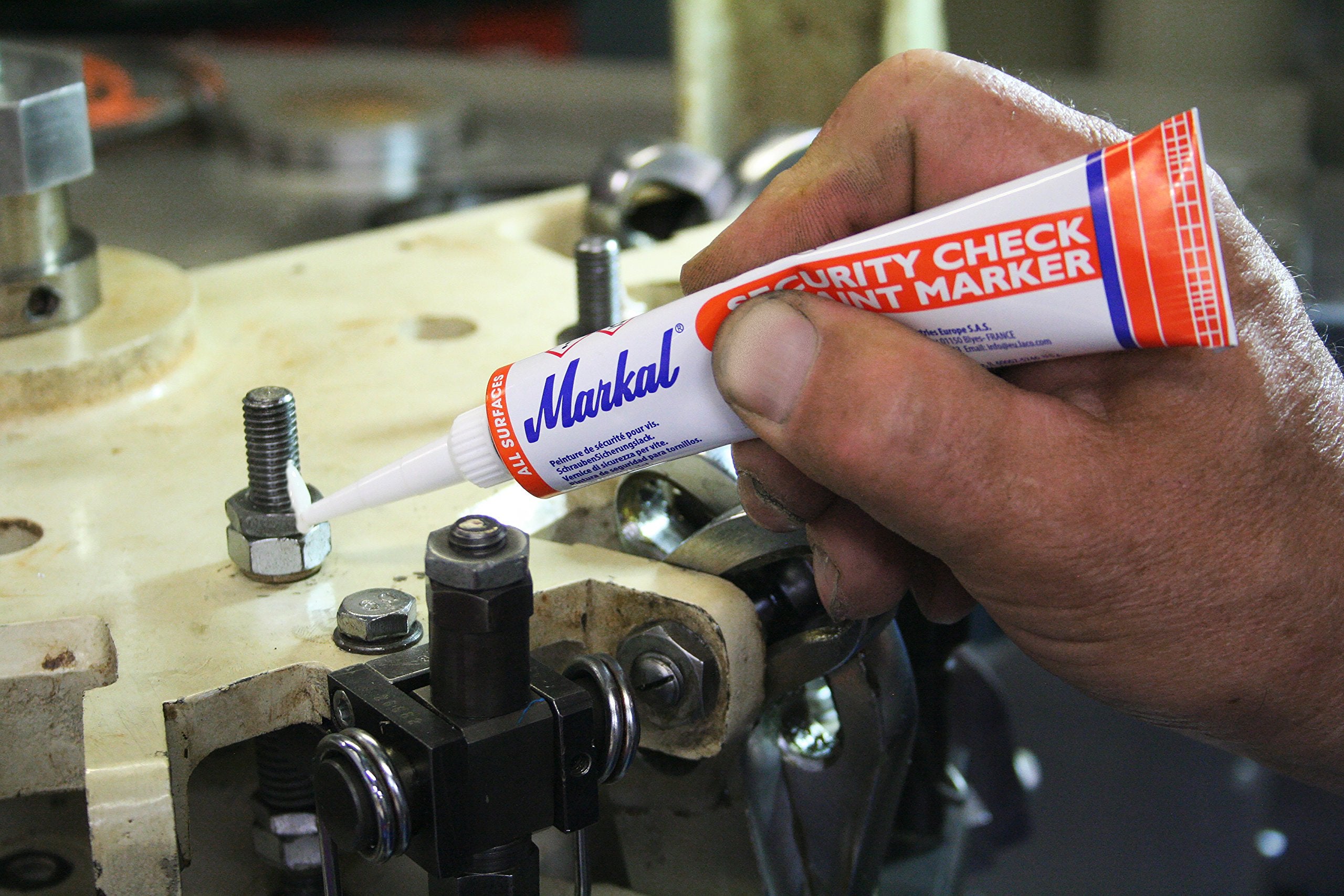 MARKAL Markal 96675 Security Check Paint Marker for Torque Temper Detection, Tamper-Proof Cross-Check Repair & Maintenance Warranty Seal, Purple, 50ml