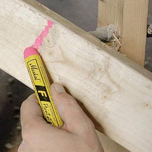 MARKAL Markal 82831 F Paintstik-Rough Surfaces Solid Paint Marker Fluorescent Yellow Pack of 12
