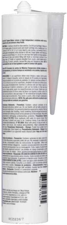 PERMATEX Permatex 81409 High Temp Red RTV Silicone Gasket 11 oz