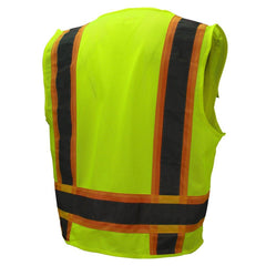 Radians SV6-2ZGM-5X Two Tone Class 2 Surveyor Polyester All Mesh Vests with Contrasting Trim Green 5X-Large