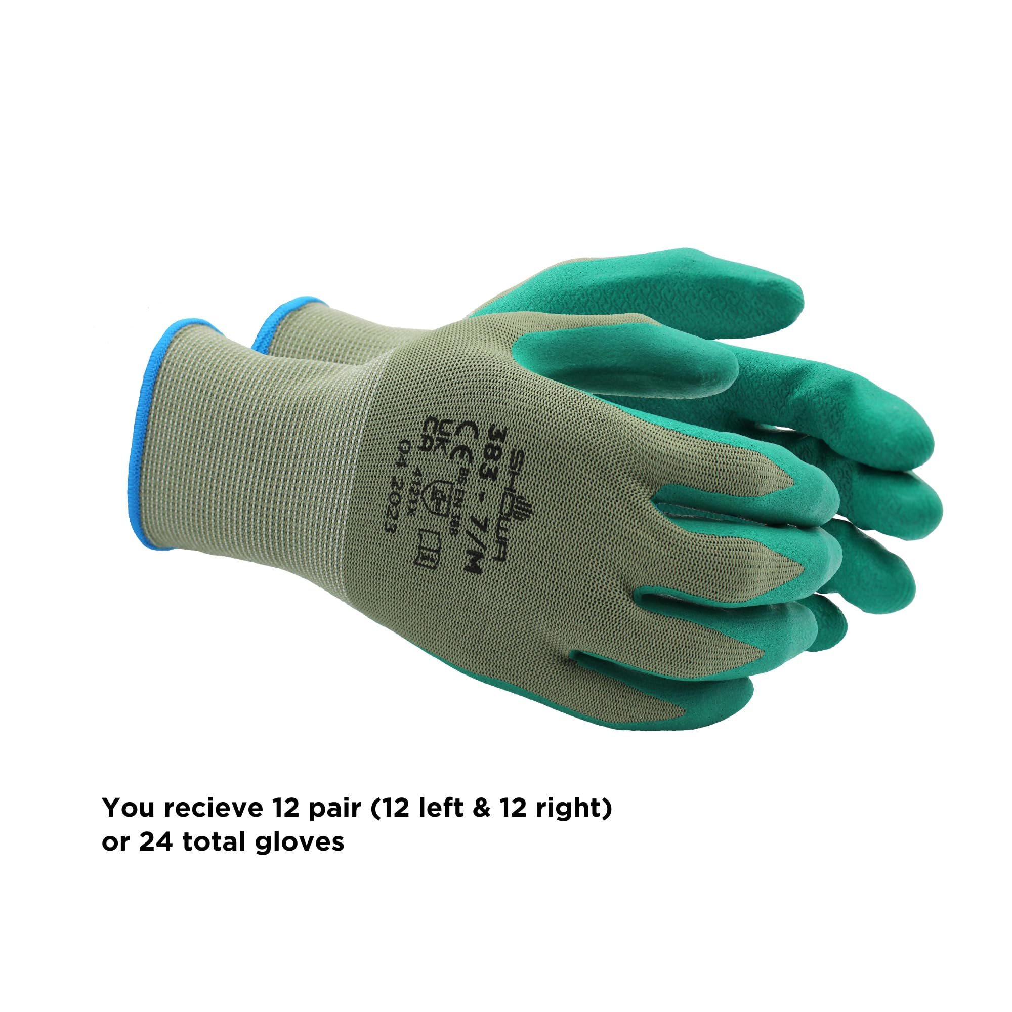 SHOWA SHOWA 383XL-09 Biodegradable EBT Nitrile General Purpose Work Glove X-Large (Pack of 12 Pair) Green