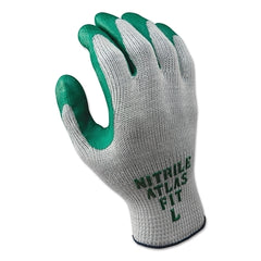 Showa 350M-08 Atlas Fit 350 Nitrile-Coated Gloves Medium Gray/Green