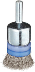 WEILER Weiler 11112 Banded Crimped Wire End Brush 3/4 in Diameter 0.006 in Wire