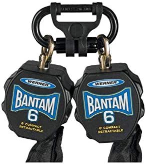 WERNER Werner R431006-R Bantam Web Self-Retracting Lifeline 6 Feet Aluminum Rebar