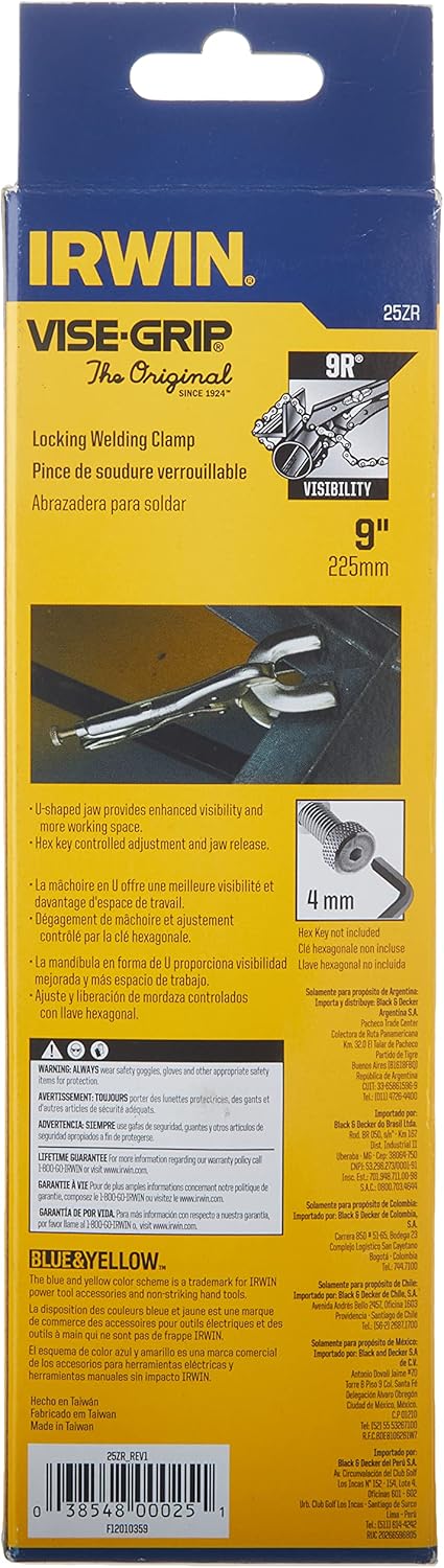 IRWIN IRWIN 25ZR VISE-GRIP Locking Pliers Welding Clamp 9-Inch