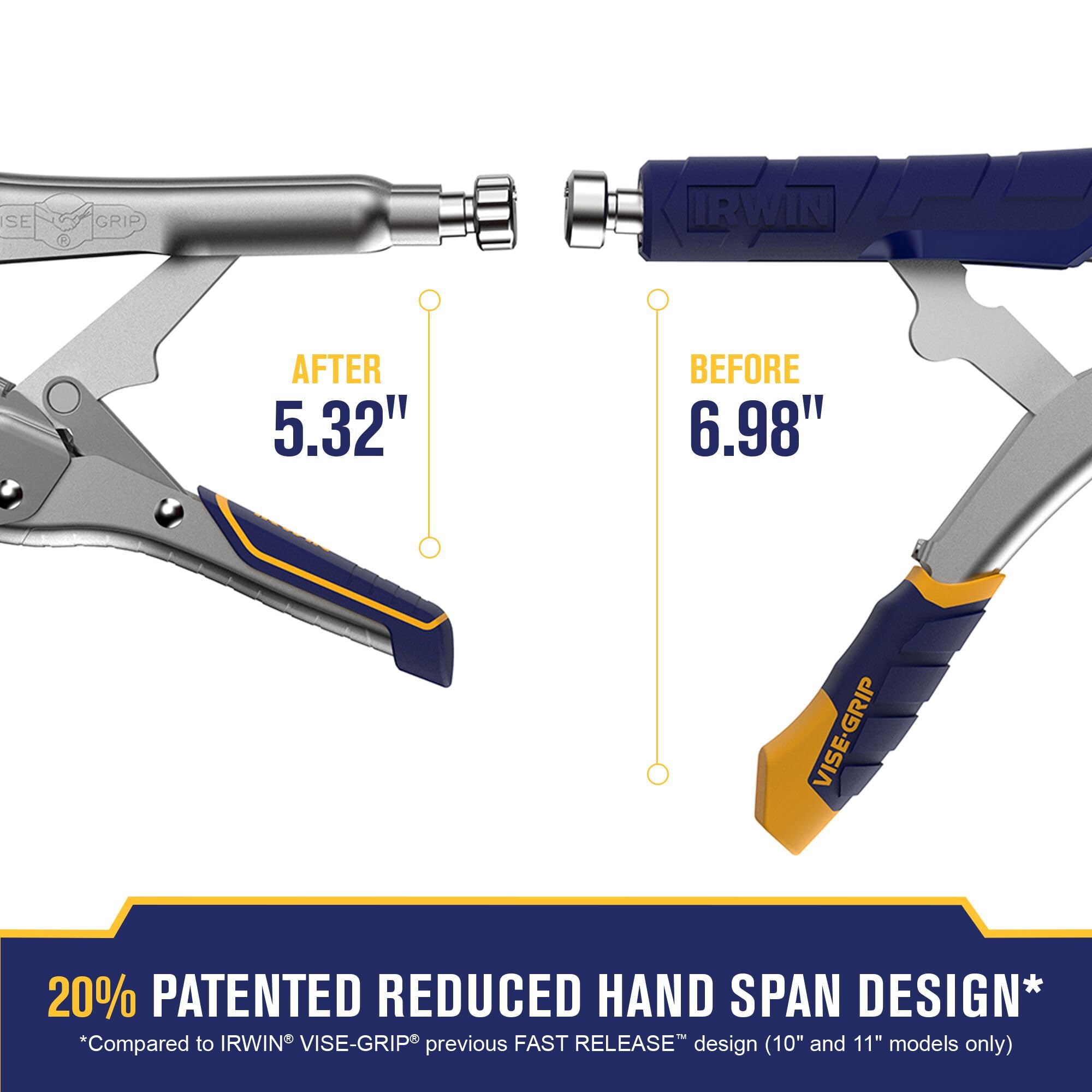 IRWIN IRWIN IRHT82578 VISE-GRIP Locking Pliers Fast Release Curved Jaw with Wire Cutter 10-Inch