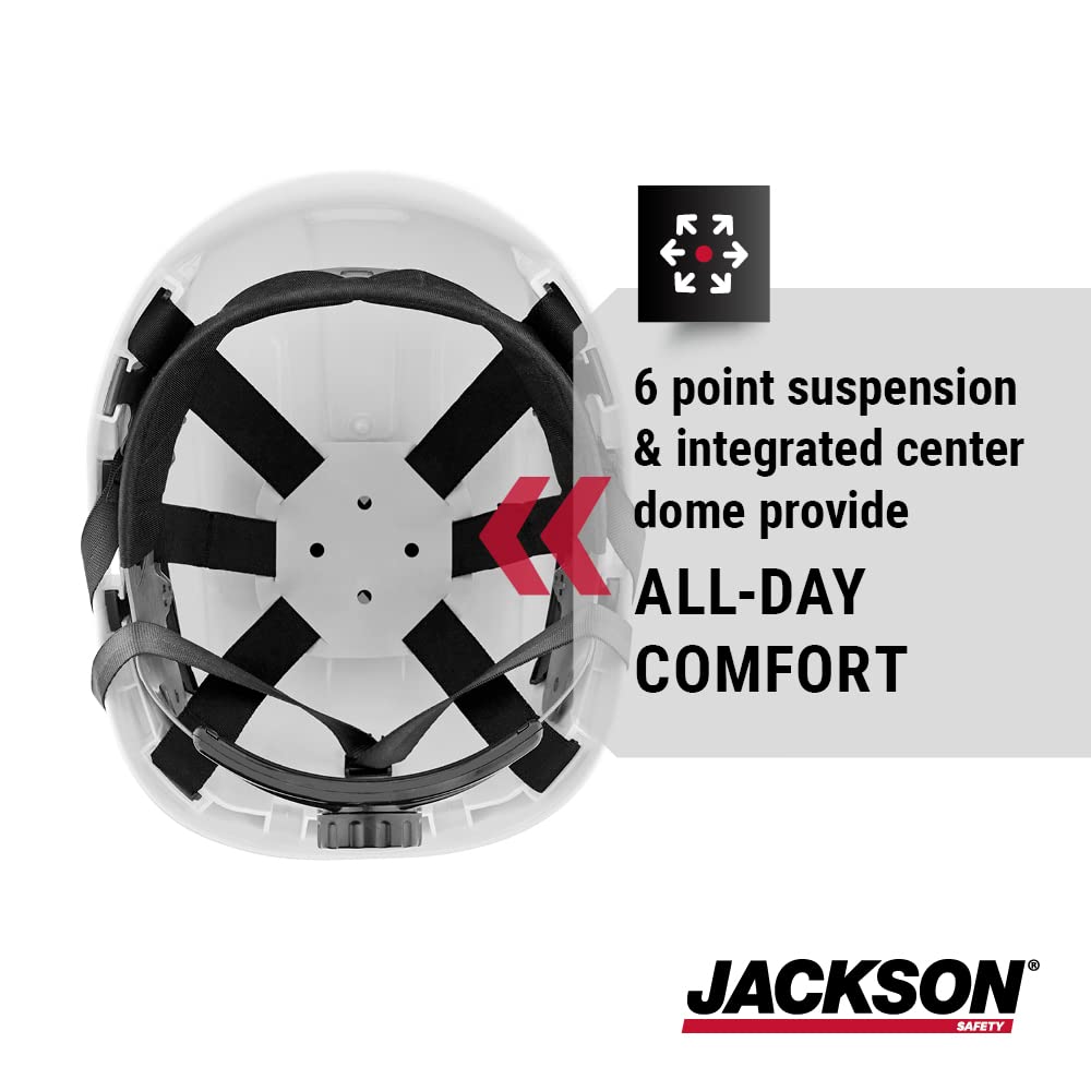 JACKSON SAFETY Jackson Safety 20900 CH300 Climbing-Style Hard Hat Non-Vented White