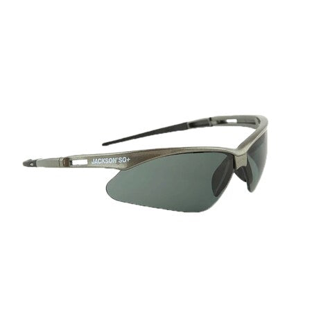 JACKSON SAFETY Jackson Safety 50018 SG+ Series Safety Glasses Smoke Lens Polarized Polycarbonate Hardcoat Anti-Scratch Gunmetal Frame