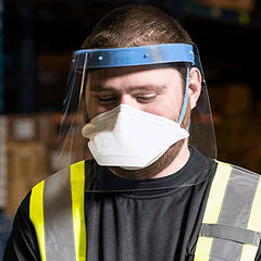 Jackson Safety 14350 Face Shield Mask Kit For Medical Protection, Healthcare Workers, 9 x 14 Fog Resistant Window
