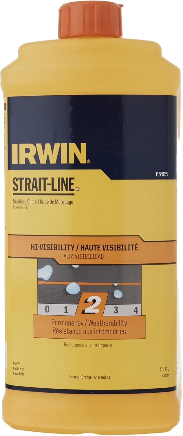 IRWIN IRWIN 65105 Tools Strait-Line Standard Marking Chalk 5 LB Fluorescent Orange