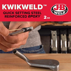 J-B Weld 8276 KwikWeld Quick Setting Steel Reinforced Epoxy - Dark Grey - 2 oz
