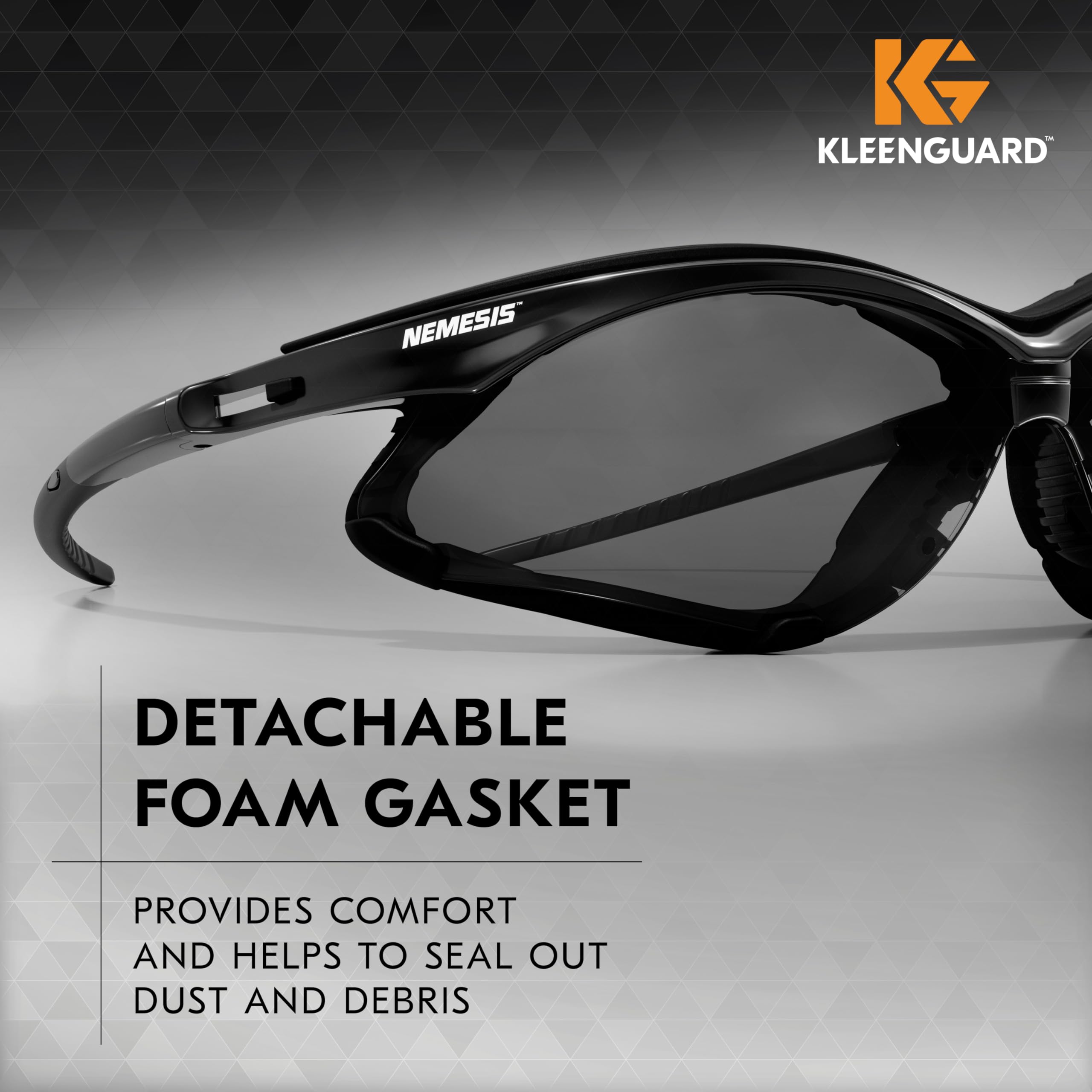KLEENGUARD Kleenguard 65336 V30 Nemesis Foam Safety Glasses Smoke Lenses Pack of 12