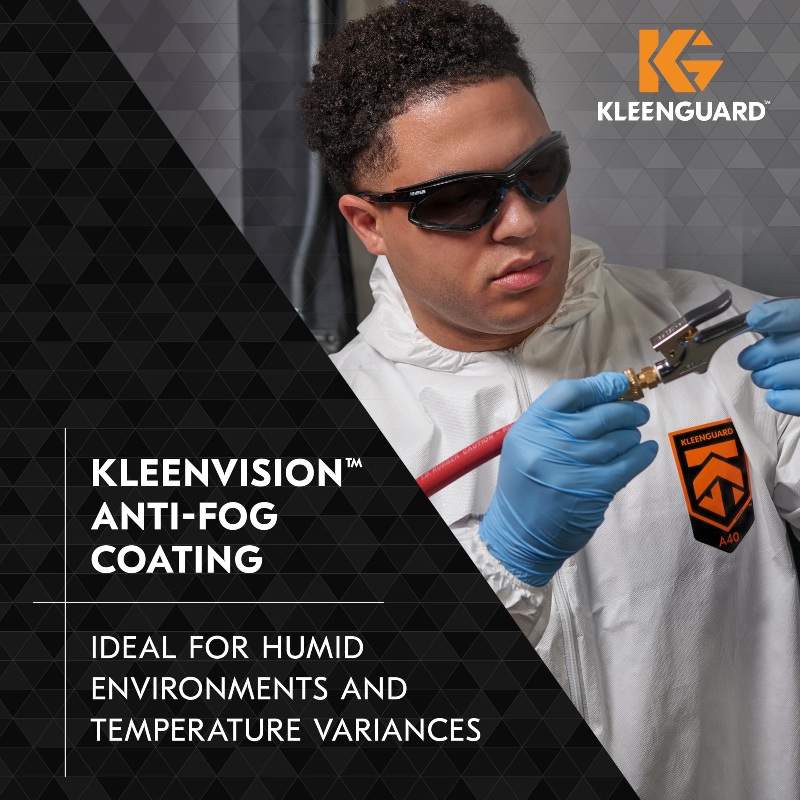 KLEENGUARD Kleenguard 65336 V30 Nemesis Foam Safety Glasses Smoke Lenses Pack of 12