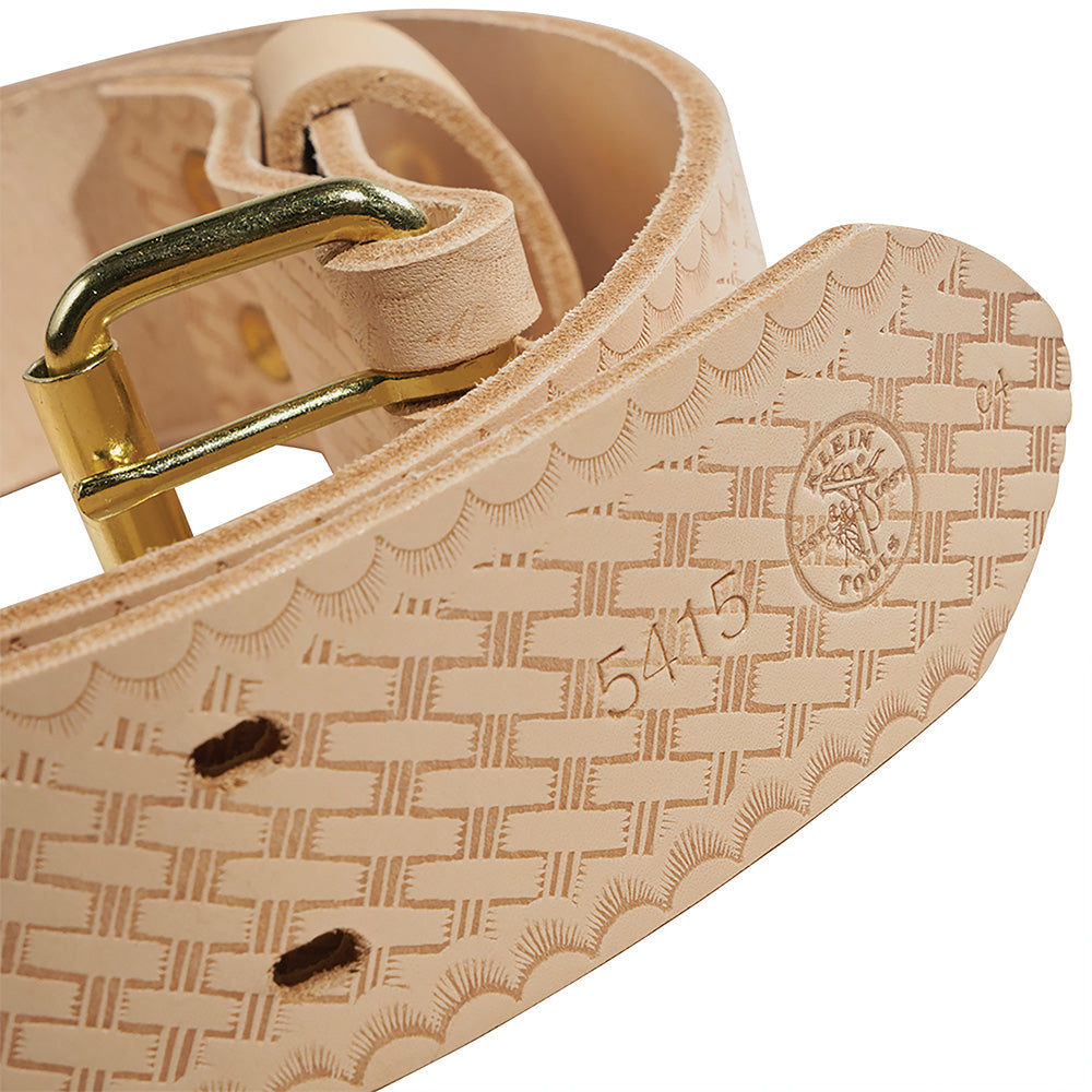 KLEIN TOOLS Klein Tools 5415 Heavy-Duty Embossed Tool Belt Medium Leather Tan