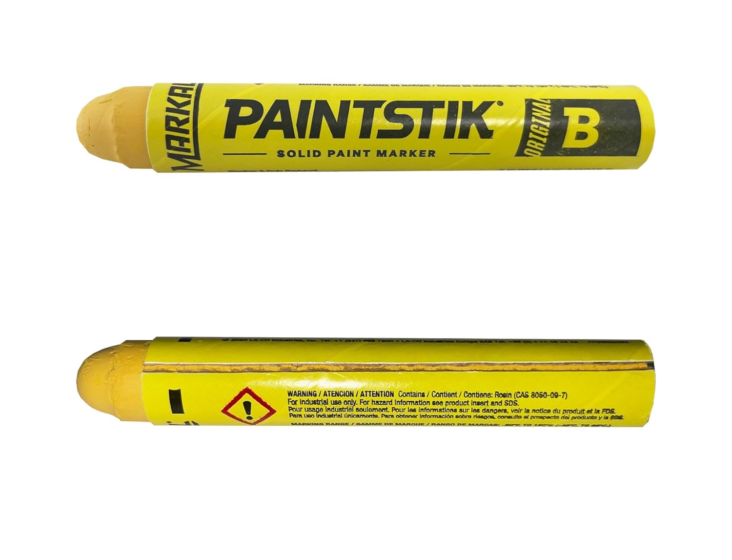 MARKAL Markal 80221 Paintstik Solid Paint Ambient Surface Marker Yellow 11/16 x 4-3/4 Pack of 12