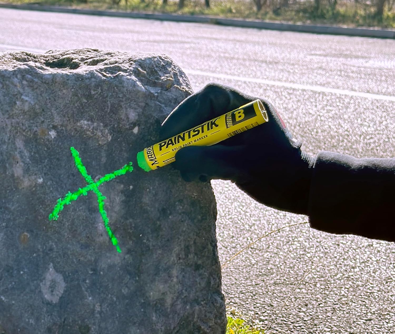 MARKAL Markal 82836 F Paintstik Rough Surfaces Solid Paint Marker Flourescent Green Pack of 12
