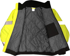 Radians SJ11QB-3ZGS-M Class3 High Visibility Bomber Jacket with Quilted Liner Medium