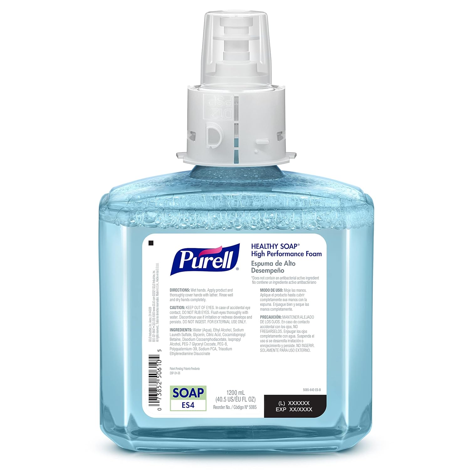 PURELL Purell 5085-02 Brand Clean Release Technology Healthy Soap High Performance Foam Fragrance Free 1200 mL Refill for Purell ES4 Manual Soap Dispenser Pack of 2