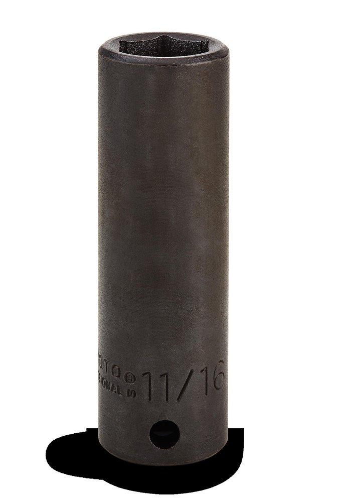 PROTO Proto J7322H Impact Socket 1/2 In Drive 11/16 In 6 pt