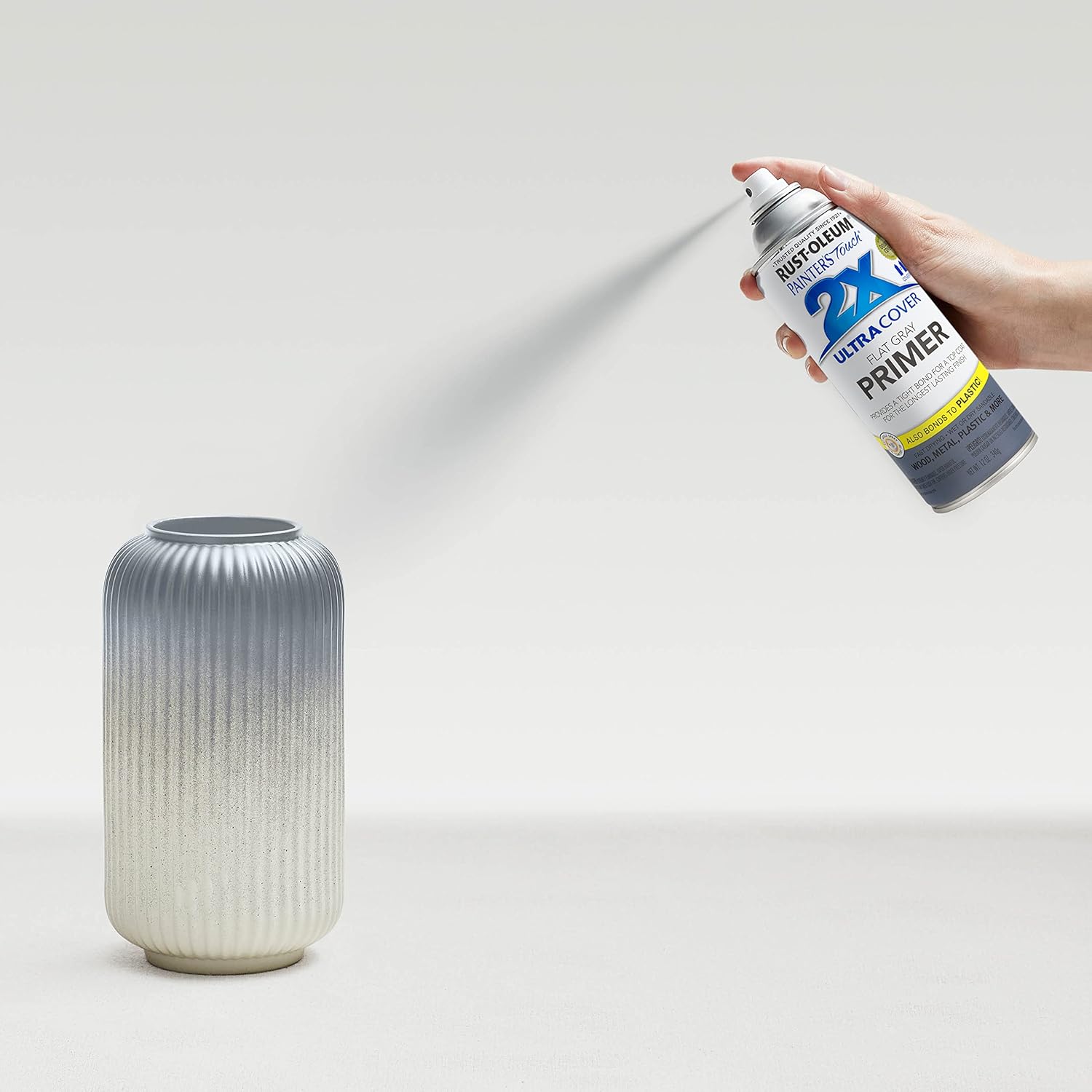 RUST-OLEUM Rust-Oleum 334017 Painter's Touch 2X Ultra Cover Spray Primer, 12 oz, Flat Gray