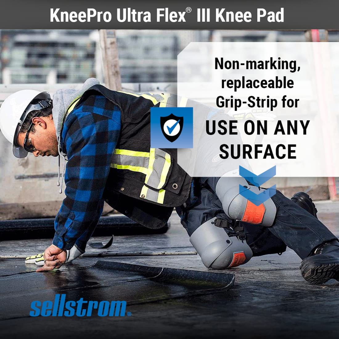 SELLSTROM Sellstrom S96110 KneePro Ultra Flex III Knee Pads - Orange/Gray