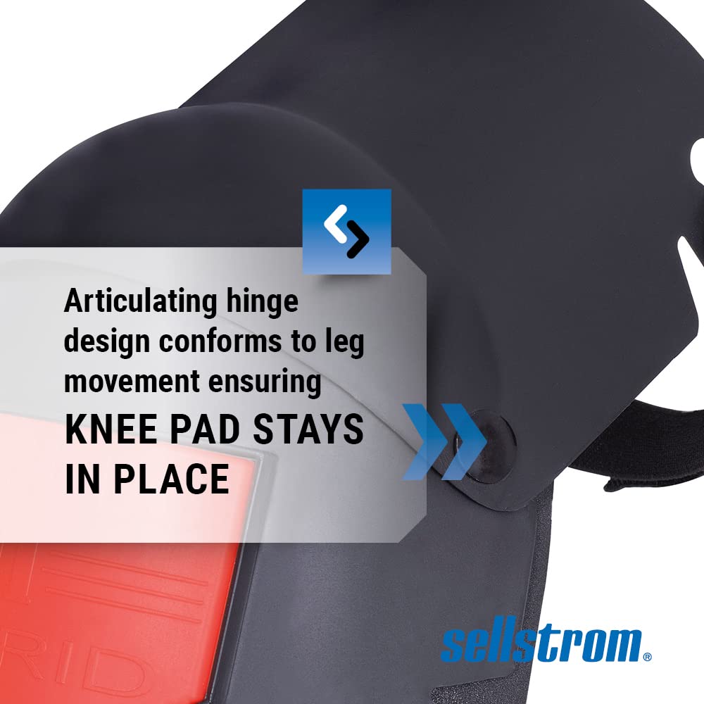 SELLSTROM Sellstrom S96211 Hybrid Ultra Flex III KneePro Knee Pads With Built-In Gel Pack For Max Comfort And Durability