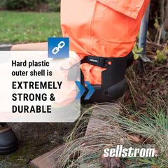 Sellstrom S96211 Hybrid Ultra Flex III KneePro Knee Pads With Built-In Gel Pack For Max Comfort And Durability