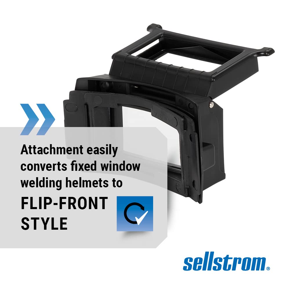 SELLSTROM Sellstrom S27300 Welding Helmet Flip Front Adaptor - 2 x 4-1/4 in, Black