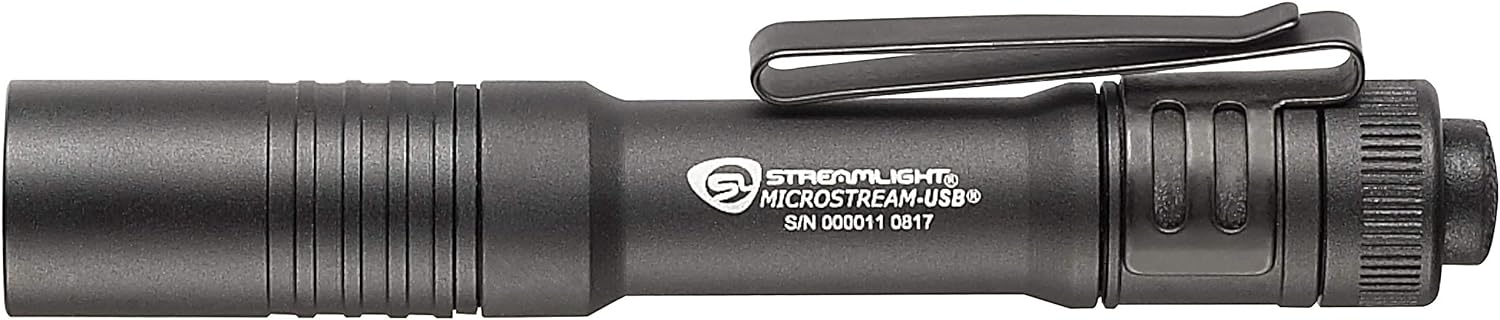 STREAMLIGHT Streamlight 66601 MicroStream 250-Lumen USB Rechargeable Flashlight Black