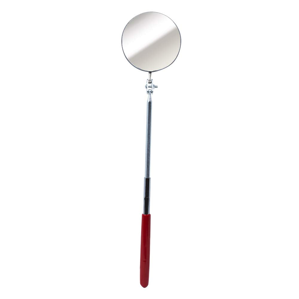 ULLMAN Ullman S-2 Circular Telescoping Mirror Heavy Duty Vinyl Grip 3-1/4 Diameter 11 to 15 Extended Handle Length