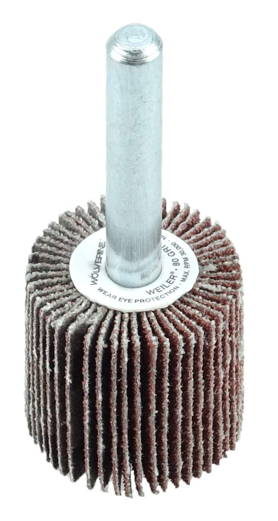 WEILER Weiler 30720 Vortec Mounted Flap Wheels Set of 10 Diameter 1 Grit 60 Speed 30000 RPM