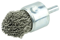 Weiler 10323 Controlled Flare Crimped Wire End Brush 1 Inch 0.020 Stainless Steel Fill Pack of 10
